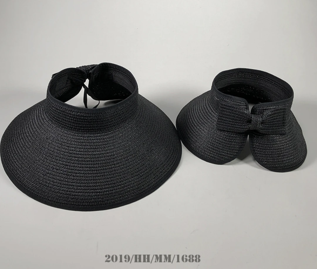 遮阳帽夏季田园风女草帽空顶帽子百搭时尚时髦风