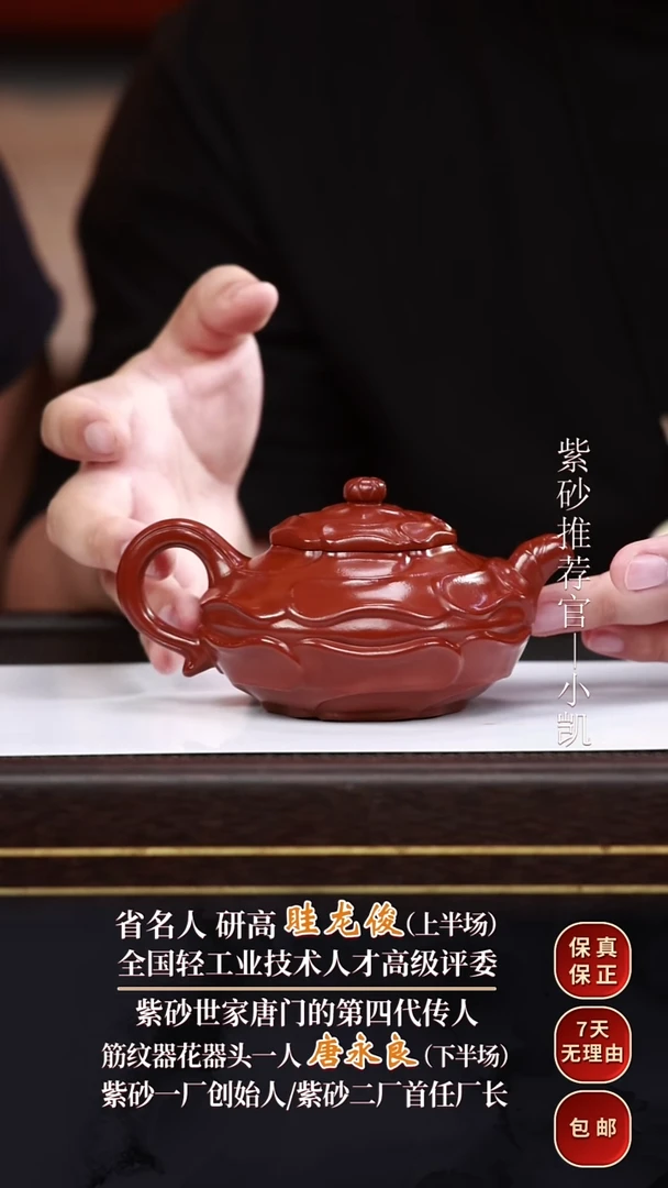 TYL43风卷葵朱泥300cc