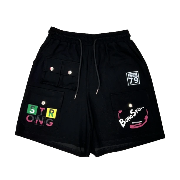 2025夏季新品83时尚潮流宽松休闲轻松重工短裤多口袋