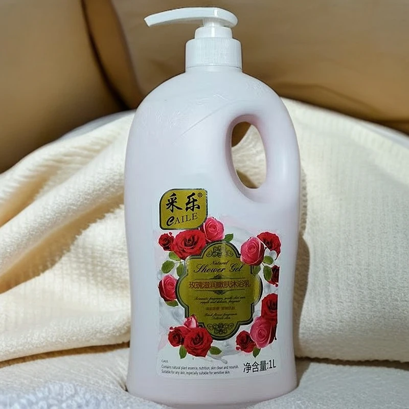 采乐玫瑰滋养润肤沐浴露1L    临期品  包装微瑕