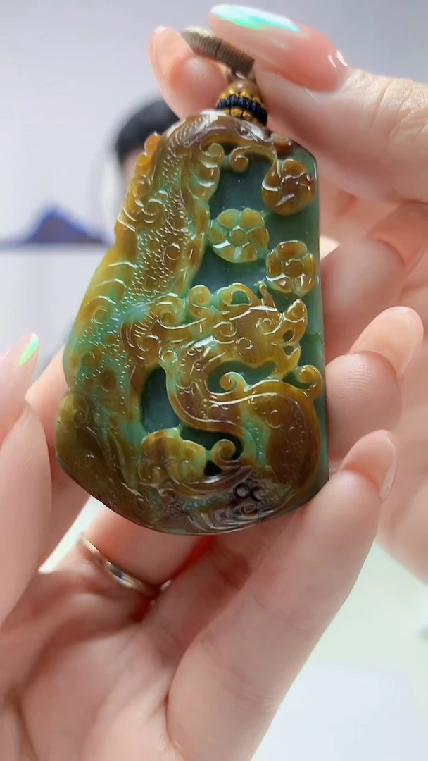 【闪购商品】定制翡翠未镶嵌4917DD-毛货挂件29