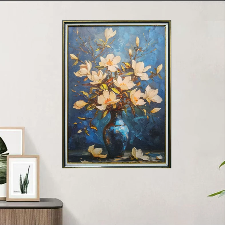 [喜宅家艺]Y189栀子花入户玄关餐厅装饰画走廊挂画卧室床头画