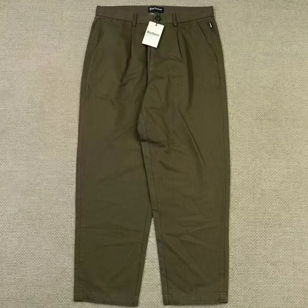 巴的小博男士人字纹休闲西裤