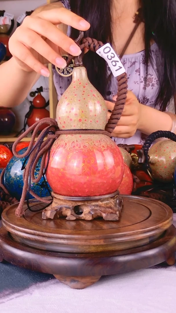 0685古法手作 大漆酒葫芦