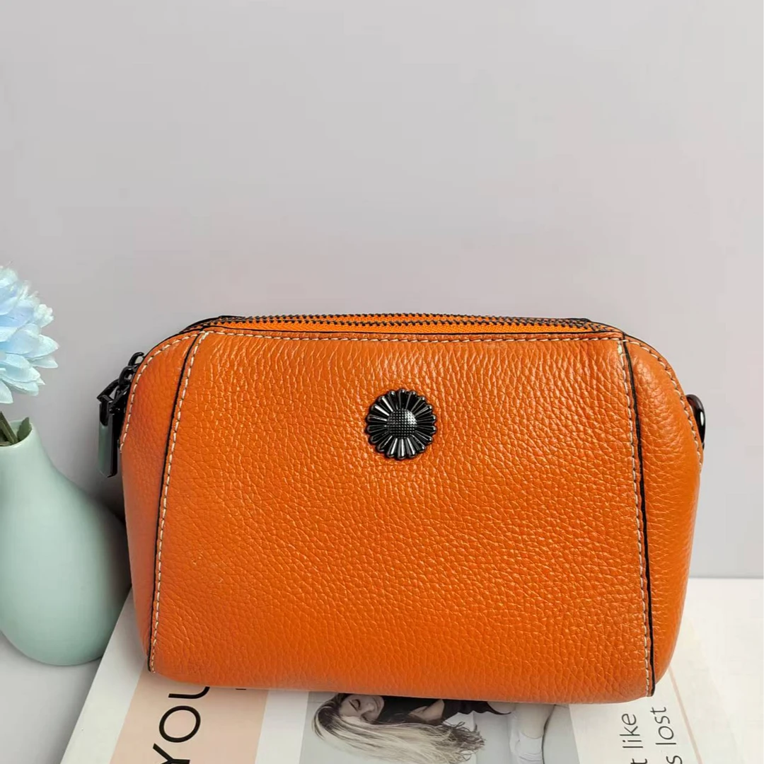 新款经典时尚气质百搭轻奢真皮韩版休闲小众女士单肩斜挎包3007