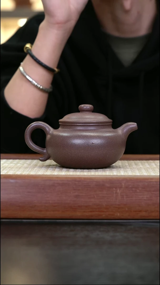 茶壶紫砂LZX    全砂桃花泥    仿古    250cc