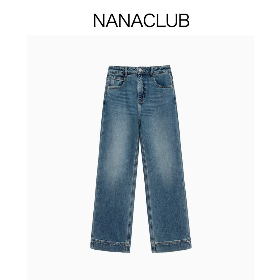 NANACLUB面料版型工艺无可挑剔 上身秒变超模大长腿9分奶奶牛仔裤