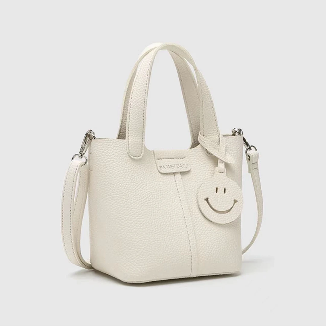 【李乐乐专属】子母菜篮子包女笑脸百搭简约单肩斜挎包-60085