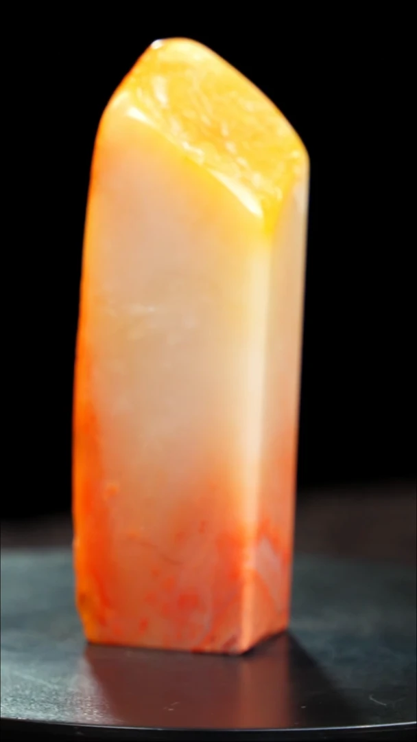 昌化石田黄红花冻