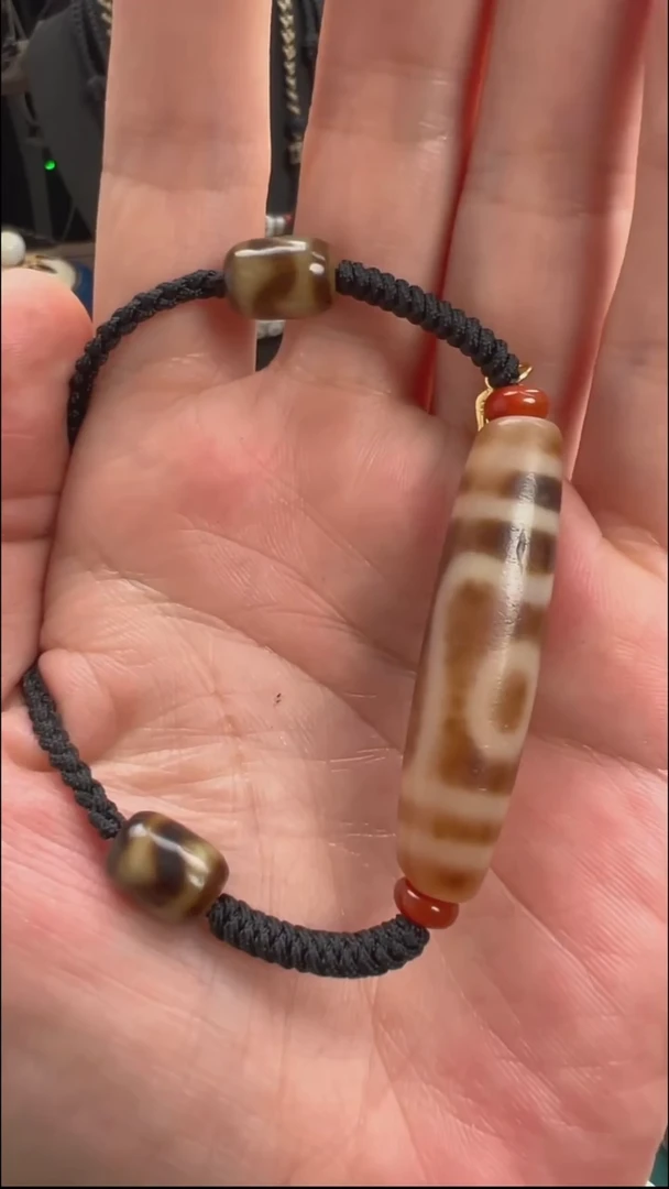 玛瑙/玉髓颈饰未镶嵌小卢全手工玛瑙天珠