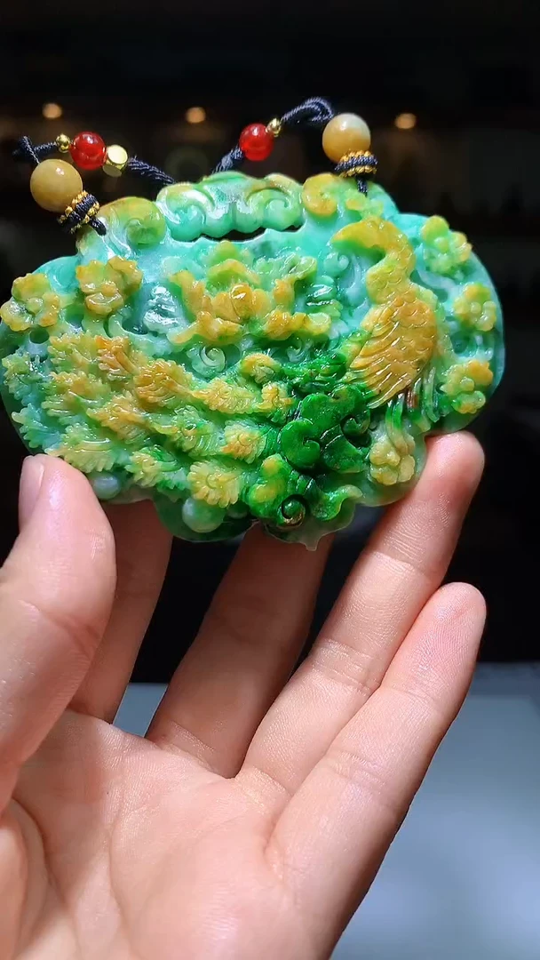定制翡翠未镶嵌1087hm-毛货挂件47
