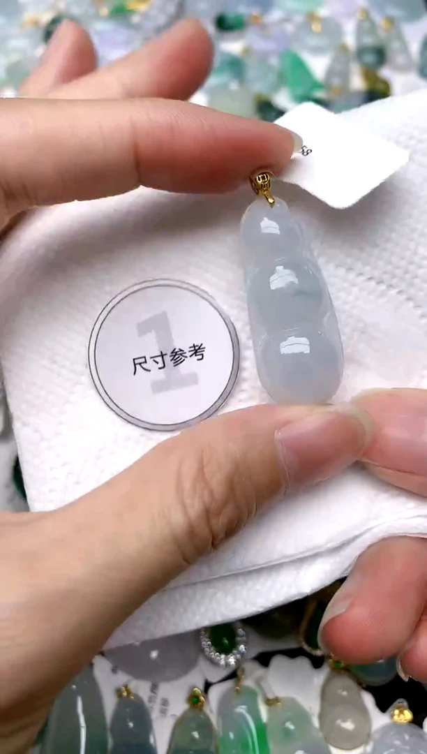 颈饰银S925镶嵌翡翠天然A货翡翠