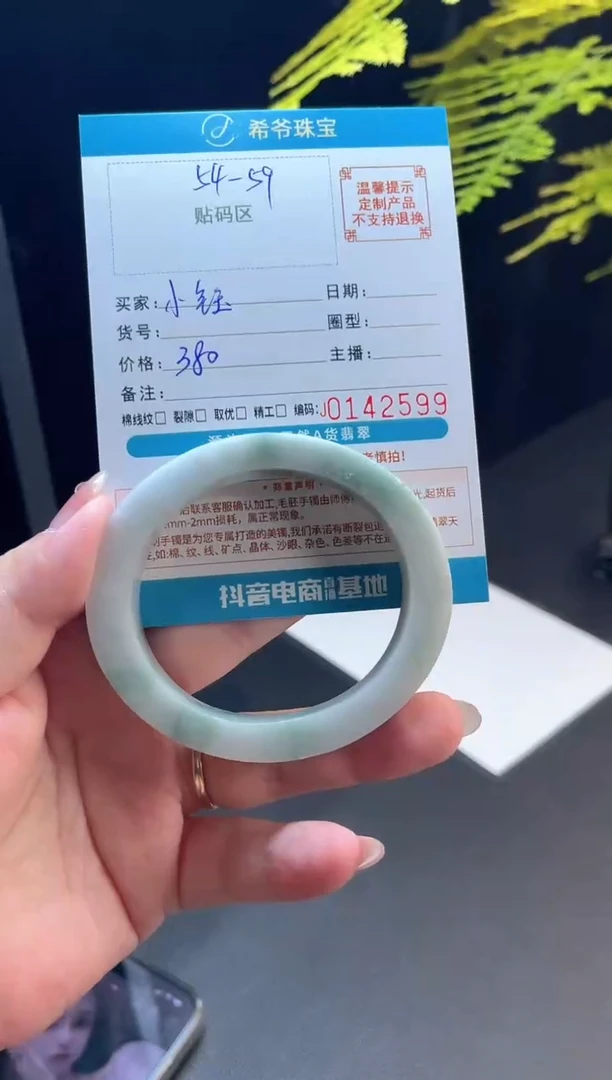 未镶嵌手镯定制翡翠小*54-59