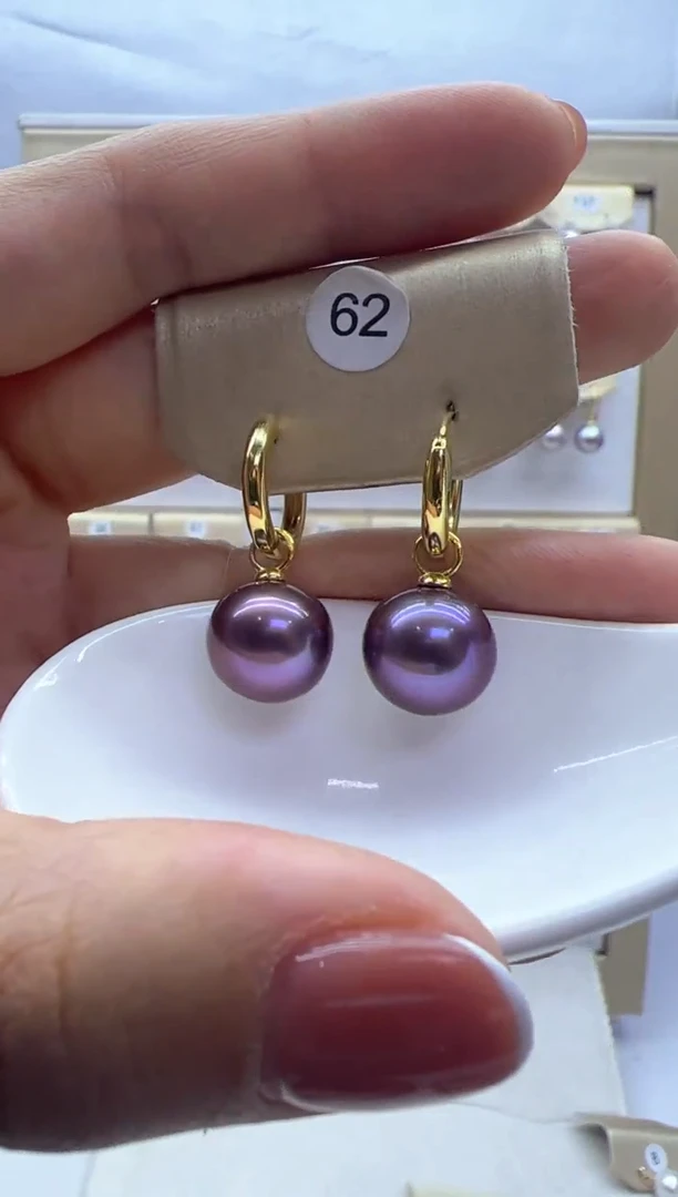 【闪购商品】淡水珍珠耳饰银S925镶嵌62