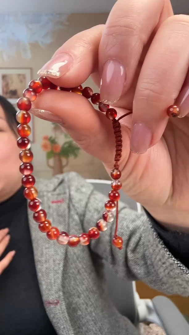 【闪购商品】玛瑙/玉髓手链未镶嵌卡5玛瑙手串