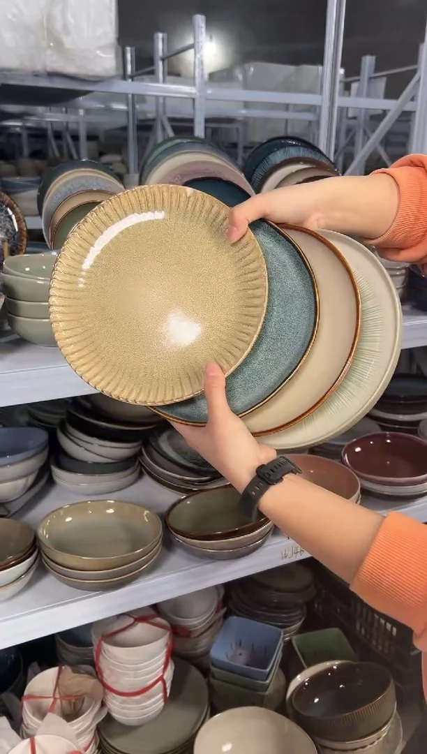 陶瓷外贸尾货瑕疵满20包邮X4小盘