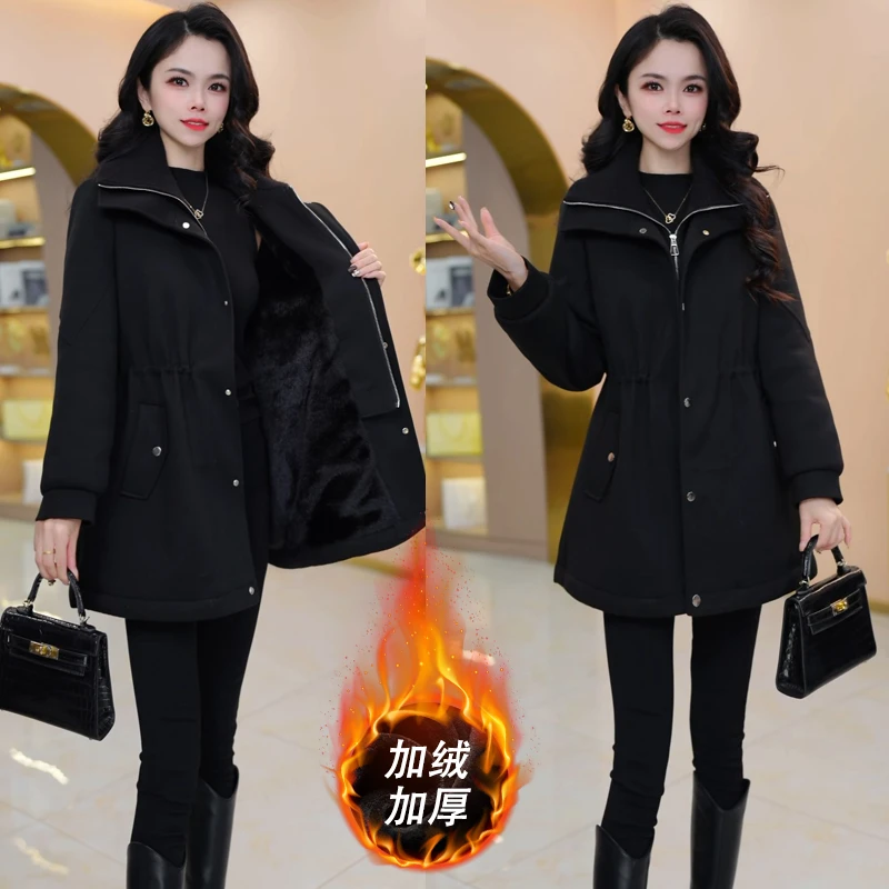 【加绒加厚】优雅气质时尚大气减龄收腰显瘦外套M-4XL-28981