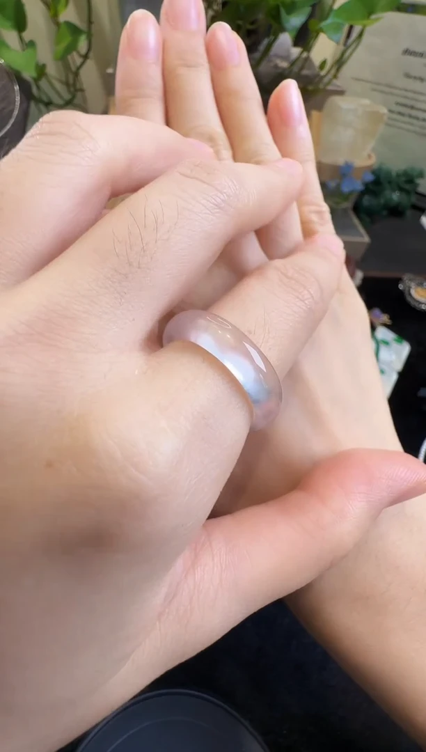 石英质玉未镶嵌戒指15号00295