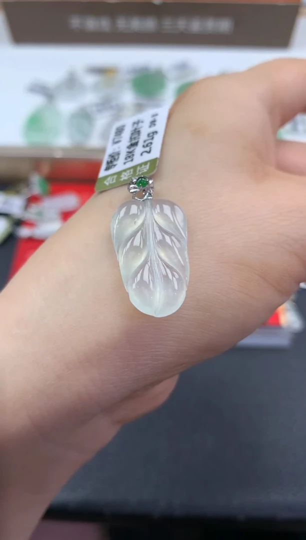 翡翠18K金镶嵌颈饰..........