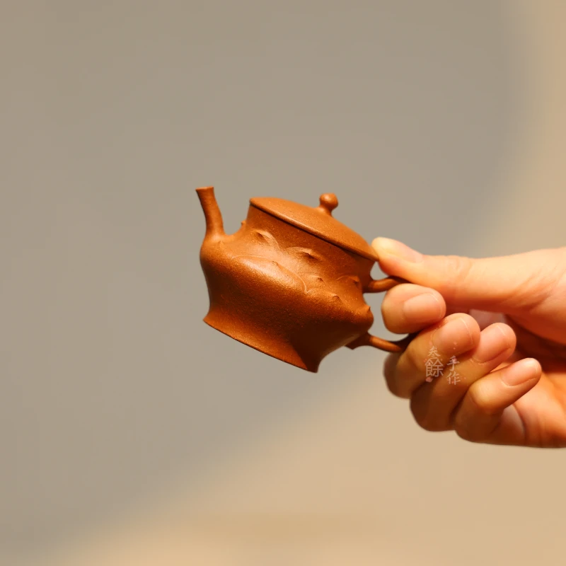 知餘造器 朱华紫砂壶宜兴紫砂壶原矿降坡泥65CC手工壶家用茶具