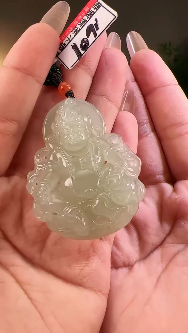 【闪购商品】和田玉颈饰未镶嵌财神1091