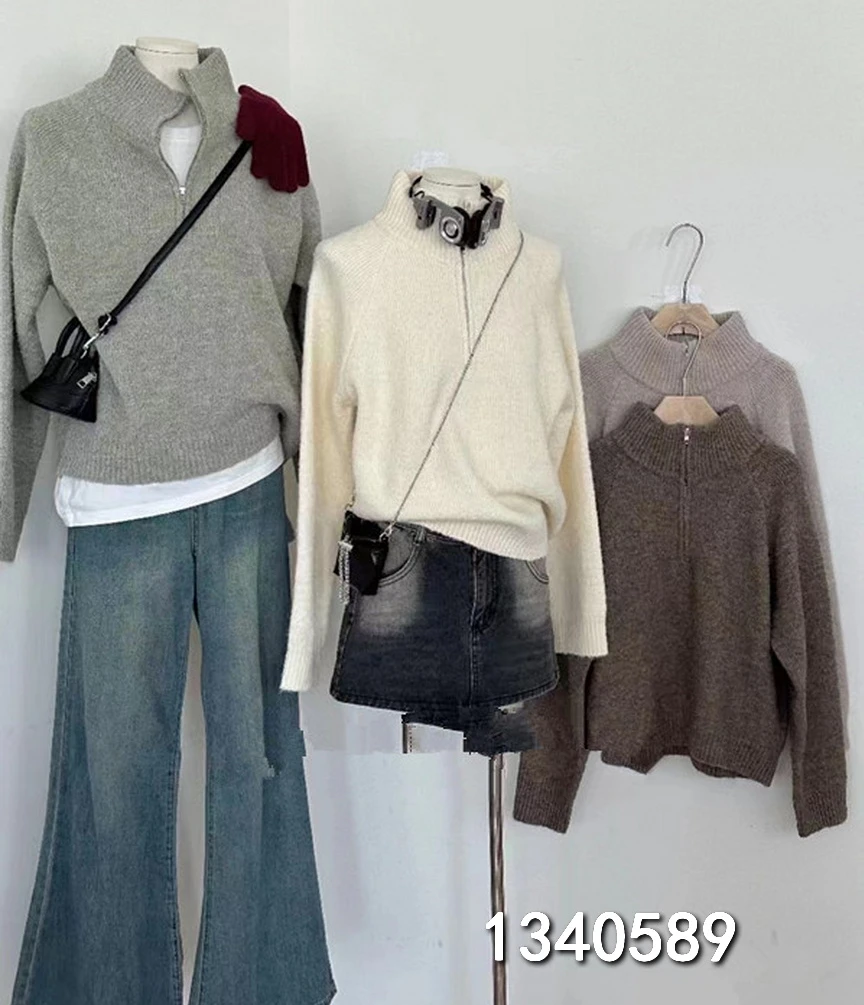 小妳XiaoNi———（冬款立领拉链毛衣1340589）