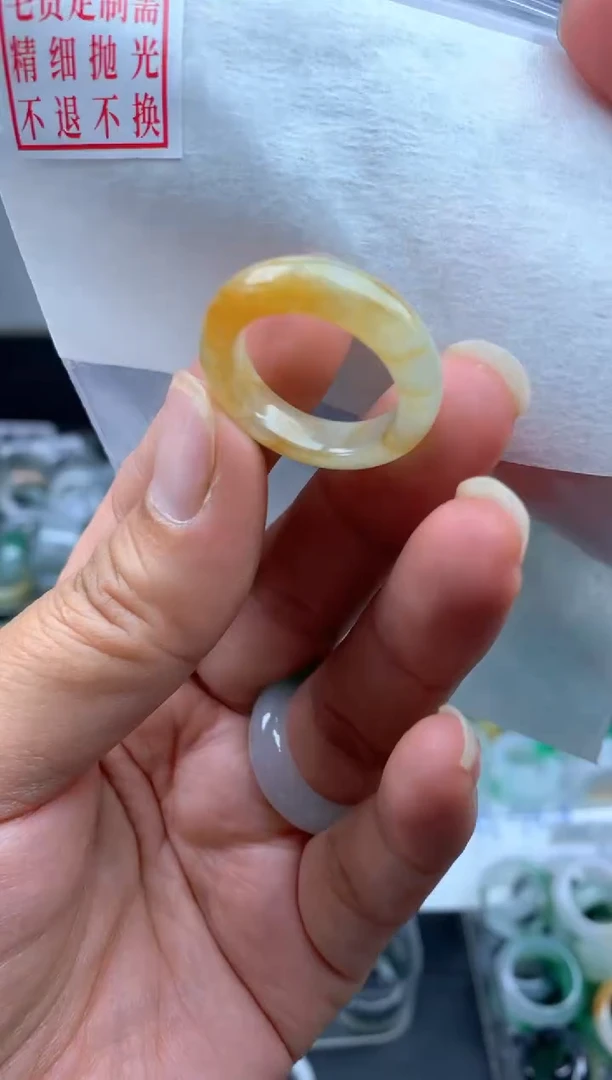 定制翡翠未镶嵌毛货需精细抛光戒圈 14#
