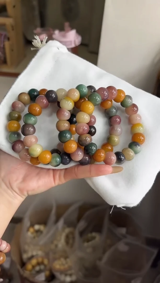 手串菩提根/象牙果沐b87紫美人胖墩儿蒜瓣大肠14mm手串