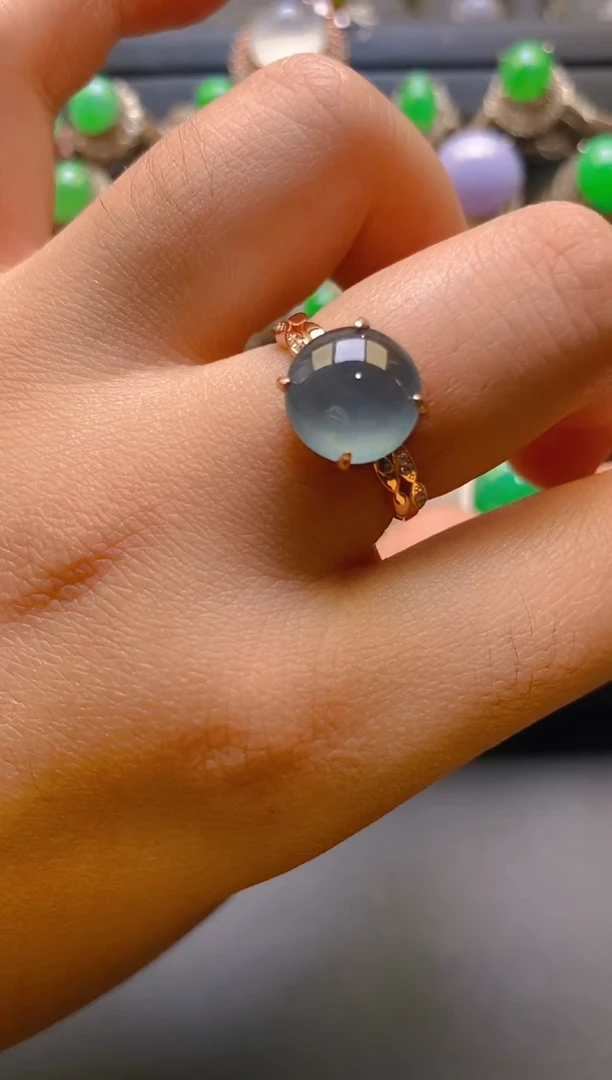 【闪购商品】翡翠耳饰银S925镶嵌天然A货翡翠1