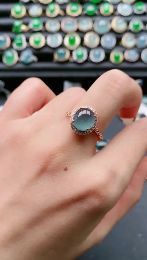 【闪购商品】翡翠戒指银S925镶嵌1111