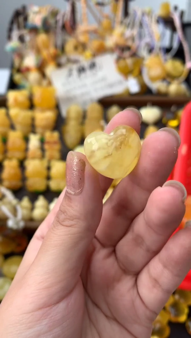 未镶嵌琥珀珠宝奇石075琥珀蜜蜡微瑕品花粉