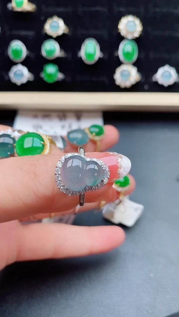 【闪购商品】翡翠戒指银S925镶嵌111111