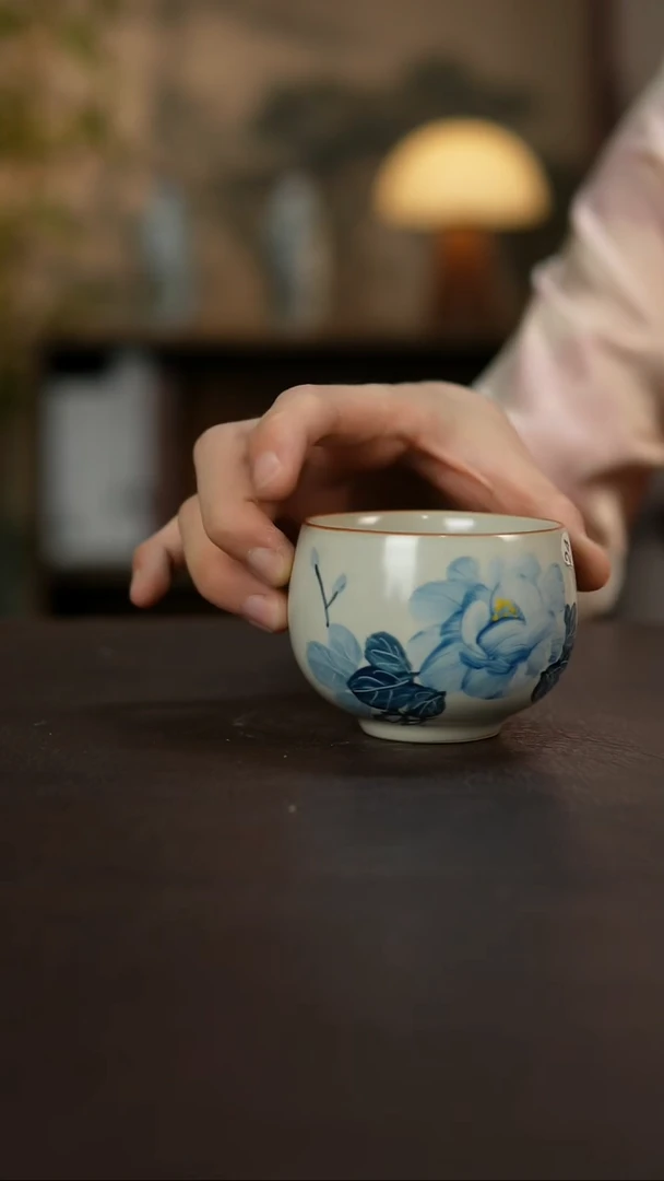 杯景德镇陶瓷杯碗柴烧多人