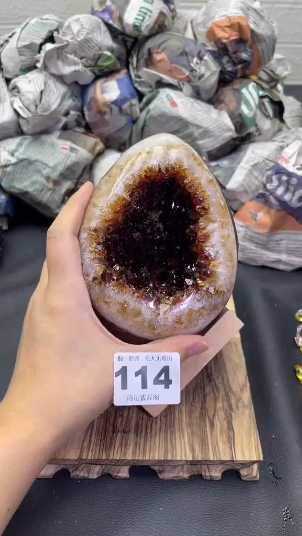 未镶嵌大型摆件（非配饰）紫晶114号龙蛋