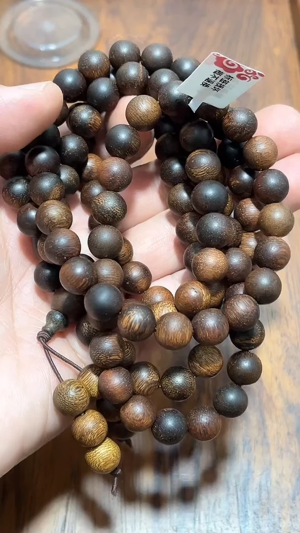 【闪购商品】檀香木精品推荐芽庄瘤疤白q玉化圆珠1.0+