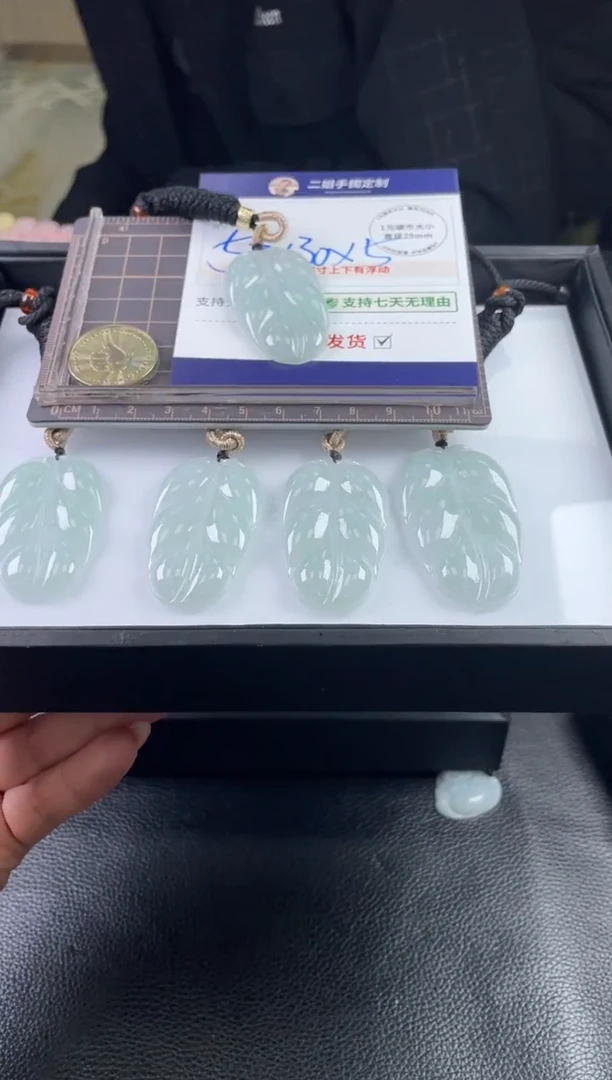 【闪购商品】翡翠挂件未镶嵌大叶子1/多样性发其一配绳@ZBCP