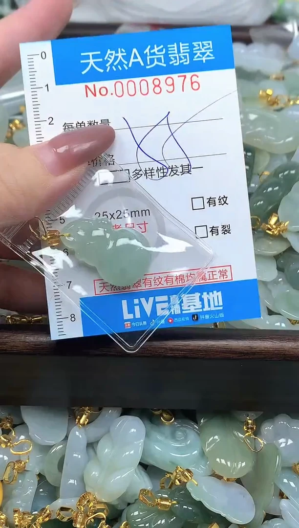 颈饰未镶嵌翡翠净货挂件-8976