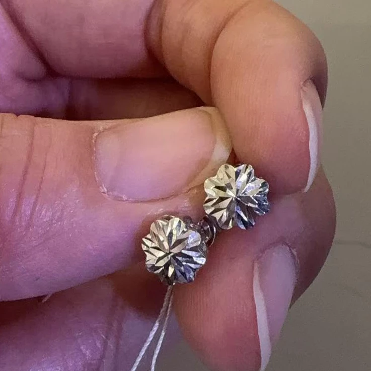 菜百首饰 铂Pt990耳钉 星星