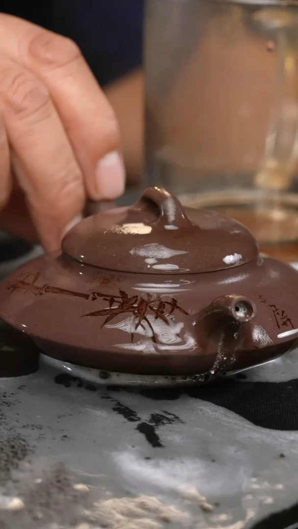 茶壶紫砂14，合欢，紫泥，100cc