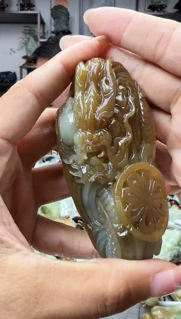 和田玉未镶嵌把件1