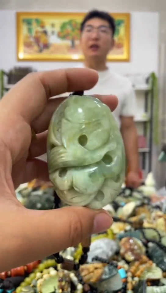 未镶嵌岫玉手把