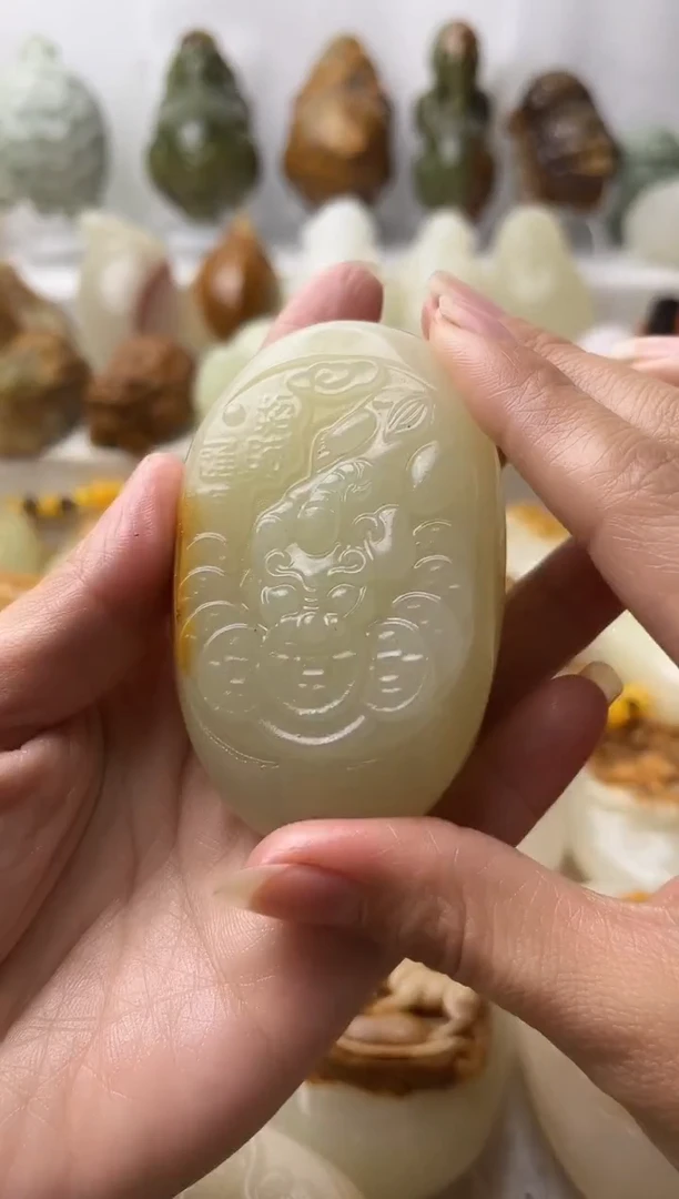 石材方解石棉纹正常不退换貔貅