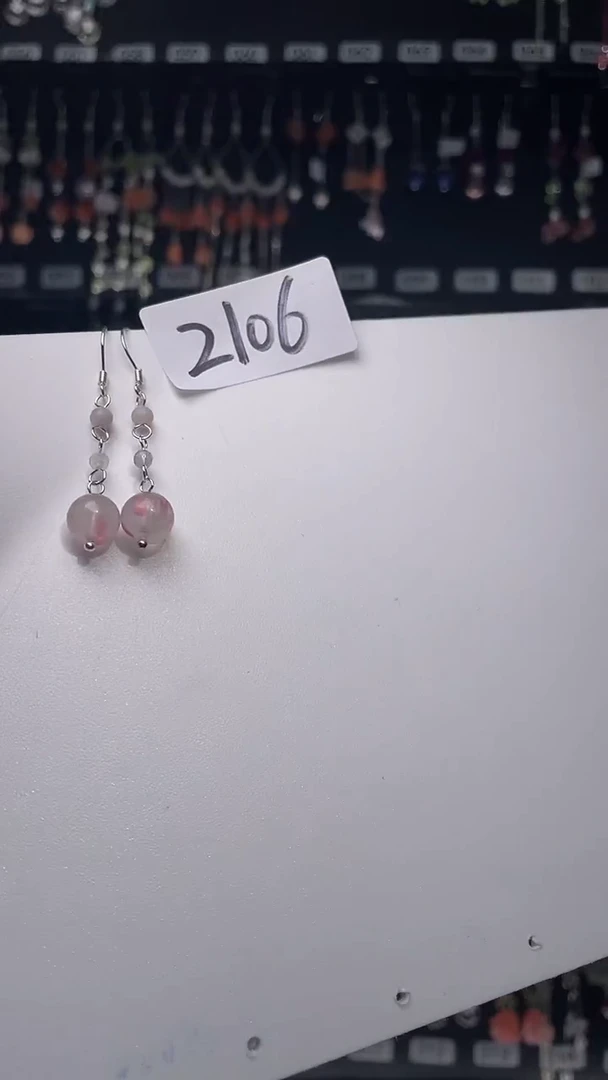 紫晶耳饰银S925镶嵌喜欢拍随机发