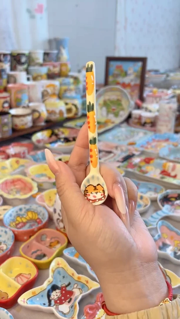 摆件陶景德镇陶瓷手绘微瑕