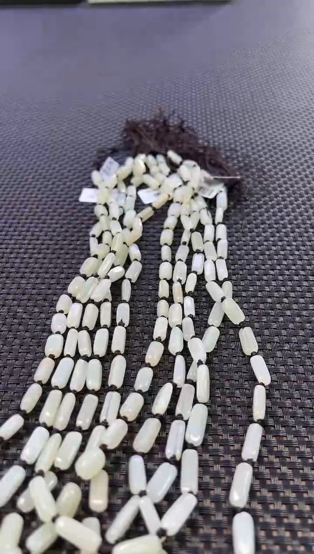 和田玉未镶嵌项链约6mm+ （多样性发一件）0225