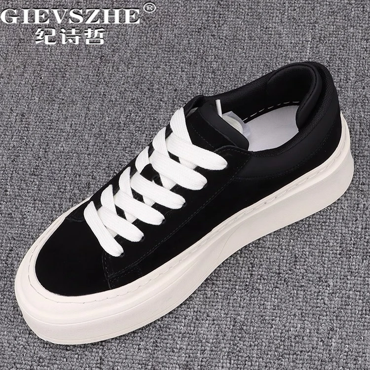 纪诗哲男鞋潮流时尚轻便运动鞋子男款厚底百搭休闲鞋透气增高板鞋