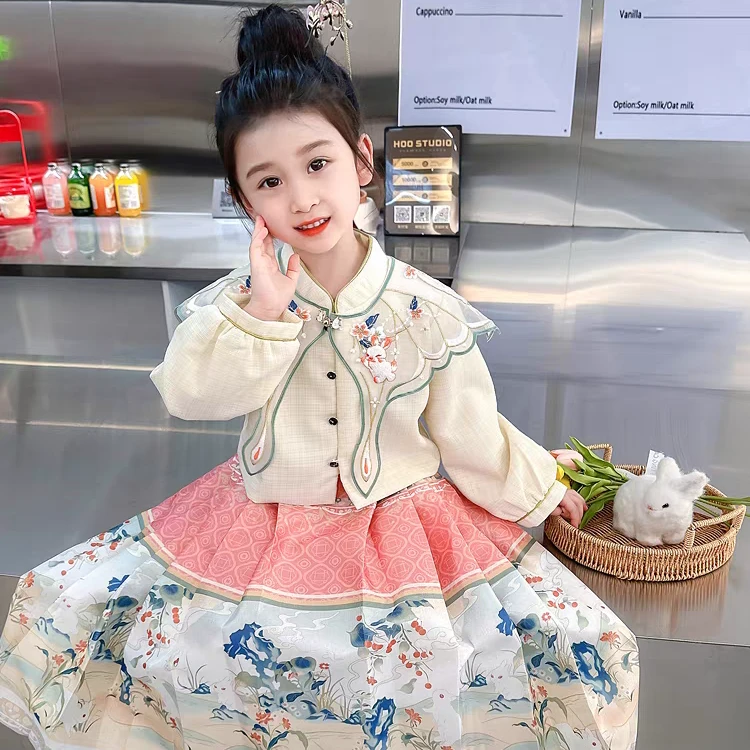 女公主裙中国风小童汉服2025年夏季春装女童日常宝宝2025