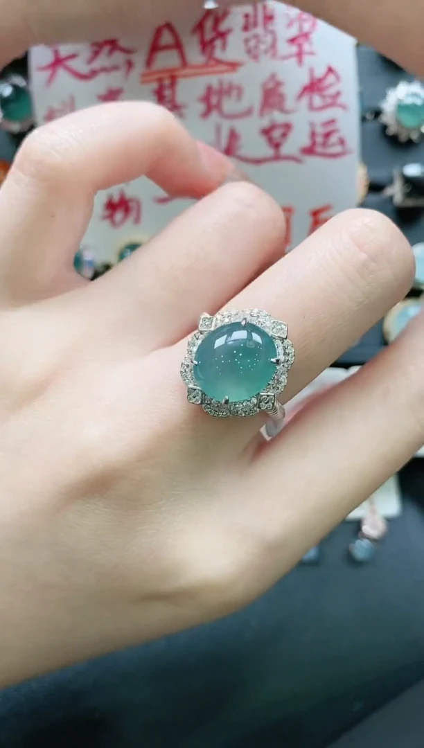 【闪购商品】翡翠戒指银S925镶嵌11111111
