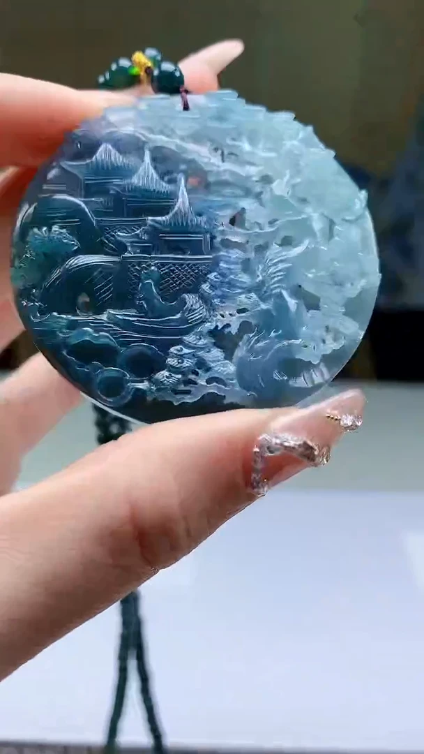 【闪购商品】定制翡翠未镶嵌4688ty-毛货挂件赠珠链283