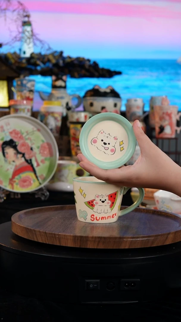 陶瓷便携款手工手绘景德镇陶瓷